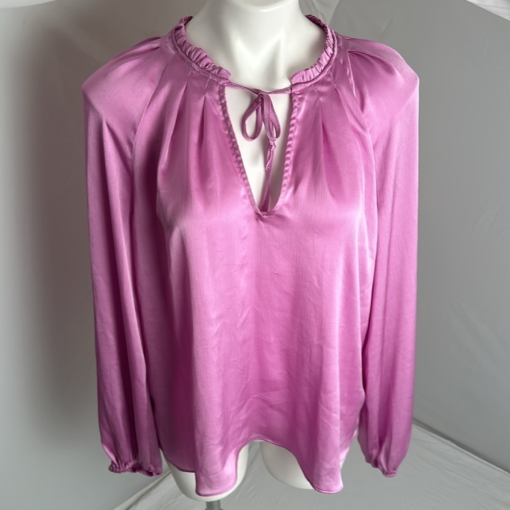1 State Deta purple satin top